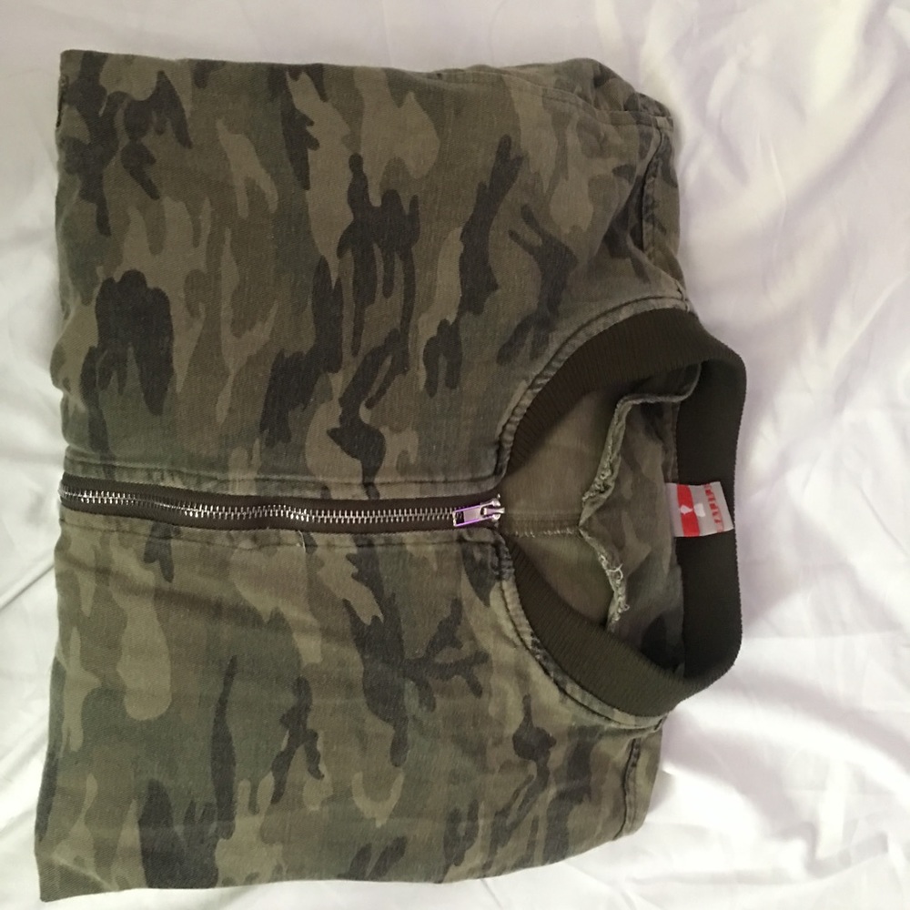 Canvas bomber jacket